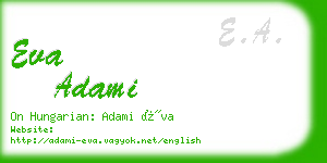 eva adami business card